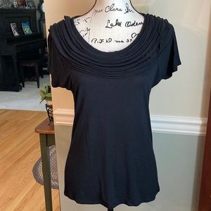 Gap black layered scoop neck top